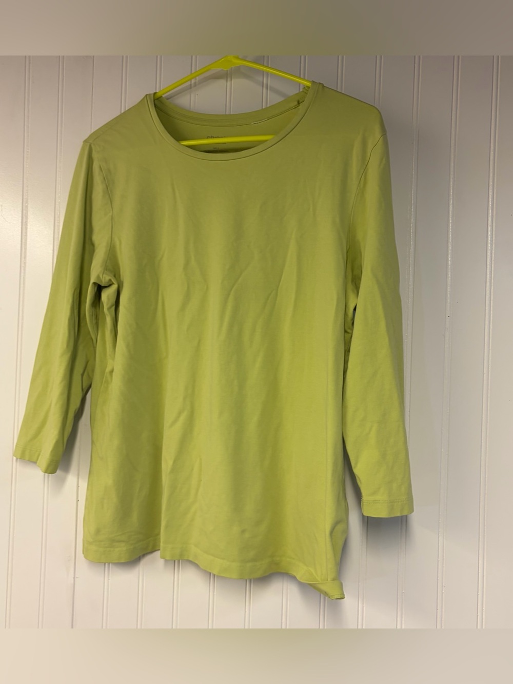 Chico’s Light Green 3/4 Sleeve Tee Large